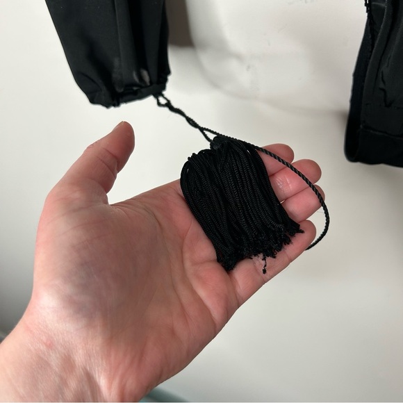 For Love and Lemons Kate Bodysuit Black Tassels Bell Sleeves Plunging V-neck S - Picture 14 of 16